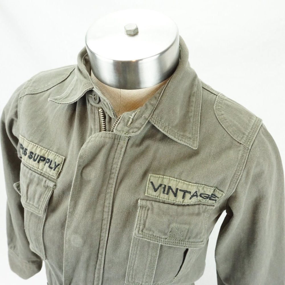 GS-115 Women's Military Green Denim Jacket Large